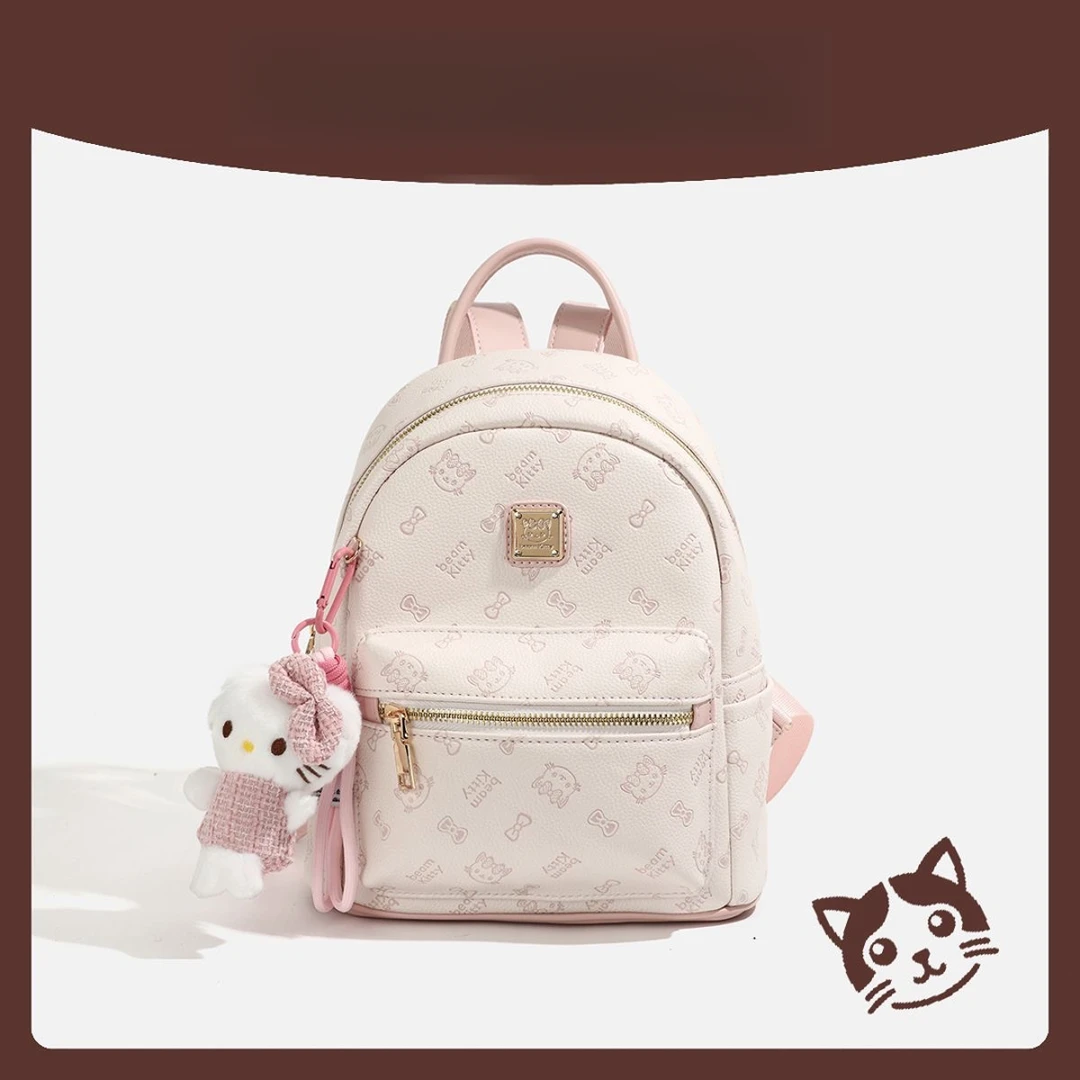 个性创意定新款大学生百搭通勤卡通印花双肩包送挂件旅行轻奢时尚