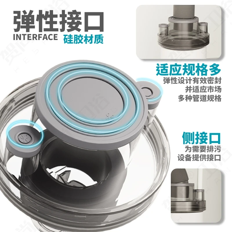 贺尚厨房下水管三通防臭密封塞卫生间排水管洗衣机排水管防臭神器