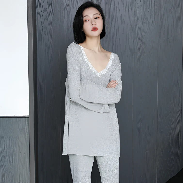 维多利亚睡衣女款2025新款春夏薄款女士莫代尔高级感蕾丝家居睡服