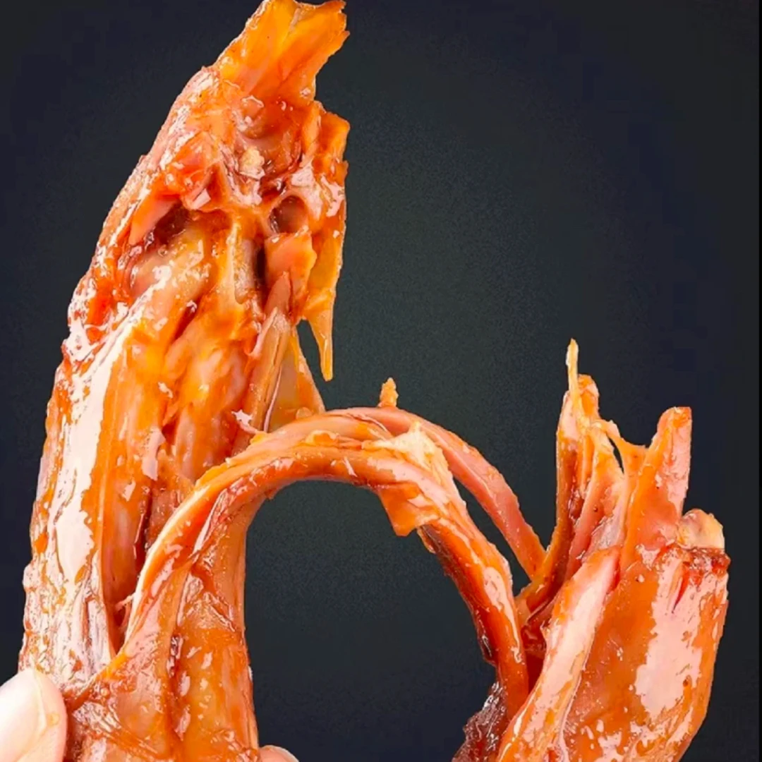 （拍1发23根手撕烤脖）必备零食试吃一根