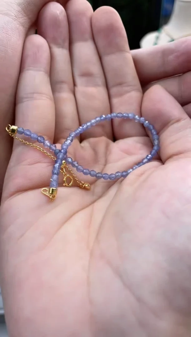 手链银S925镶嵌坦桑石ZBGB00181