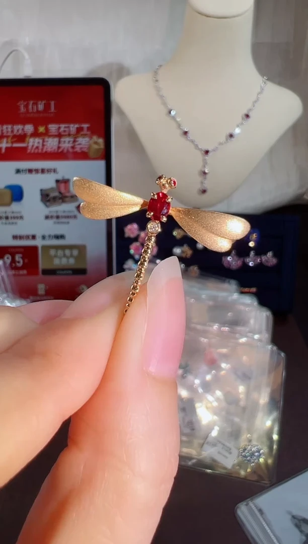 颈饰18K金镶嵌红宝石BX1107-D#-NGTCY#9