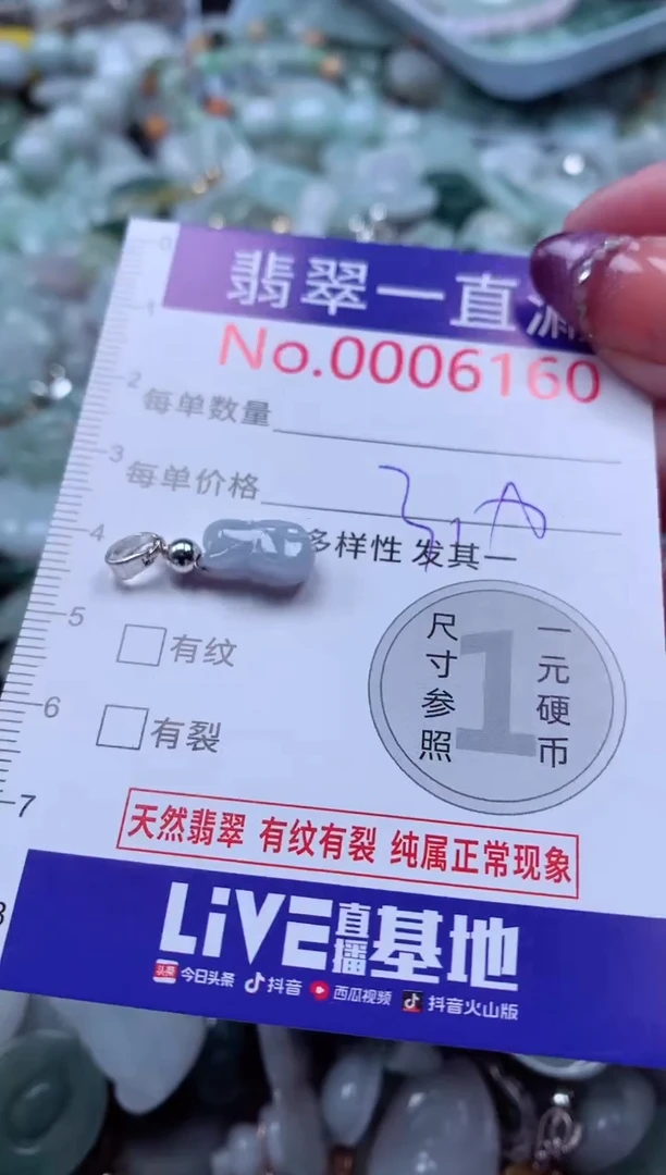 翡翠未镶嵌吊坠(不含链)6160