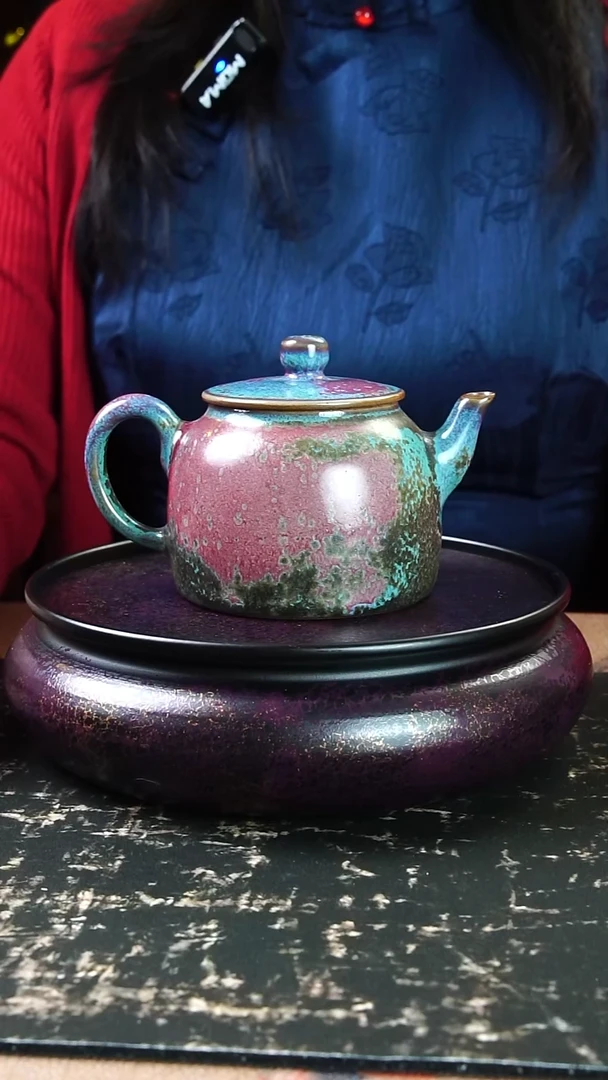 78号高温原矿钧瓷孤品收藏级纯手工壶