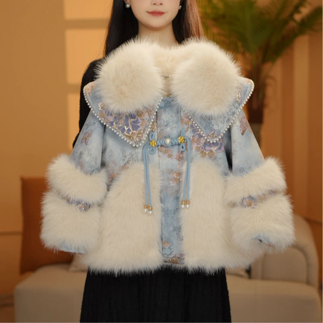 2024冬款灰色新款女中大童冬装气质棉衣外套DWT00599