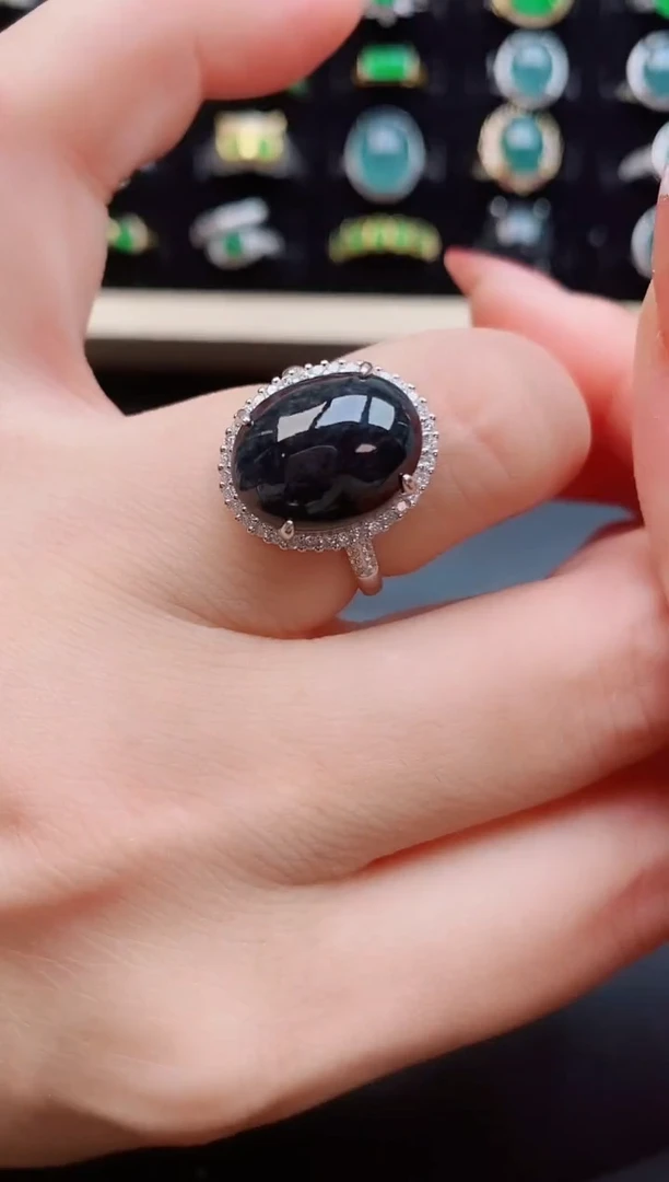 【闪购商品】翡翠戒指银S925镶嵌12121