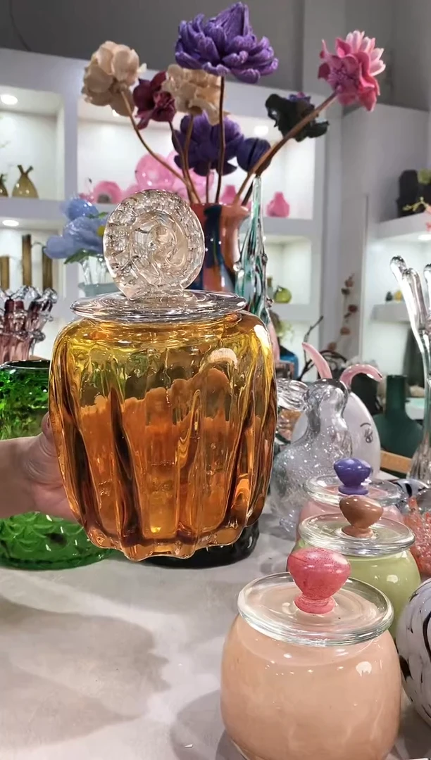 慕忆家手作琉璃花瓶微瑕