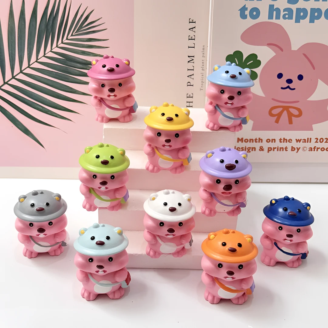 【直播拆】新款出游背包露比海狸创意可爱超萌摆件