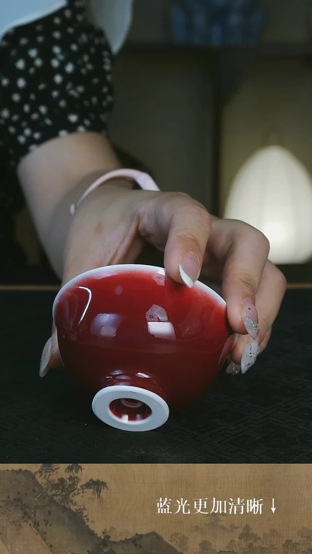 杯子景德镇郎红小盏杯杯11111