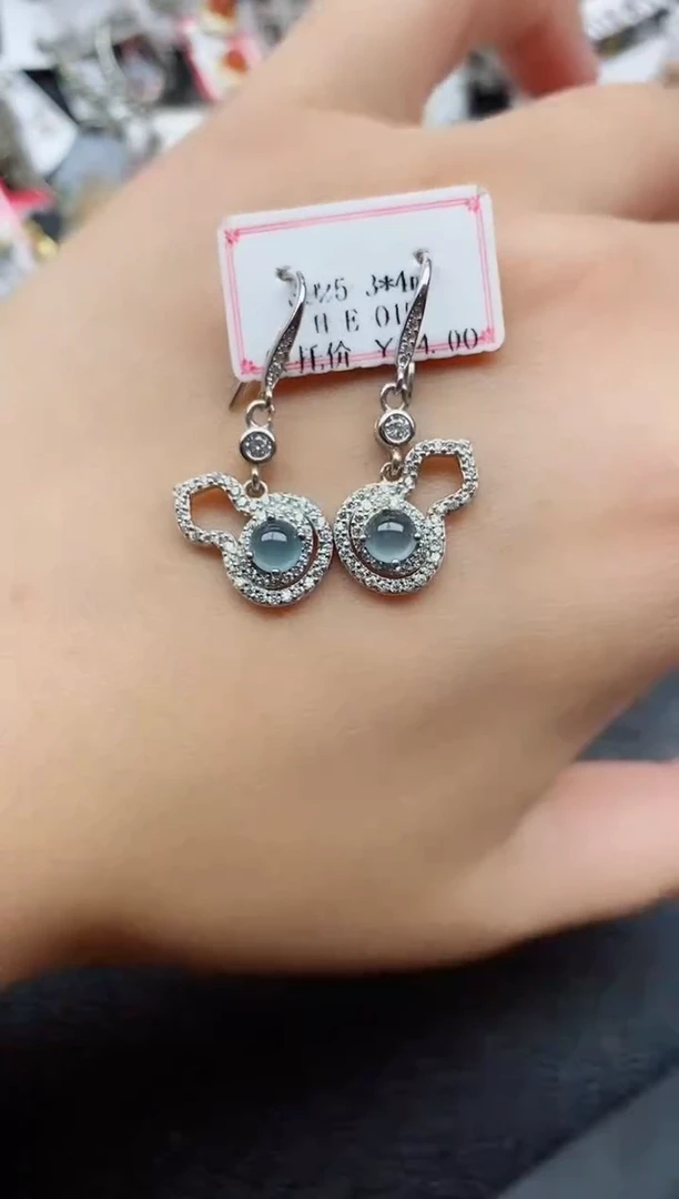 银S925镶嵌戒指翡翠1