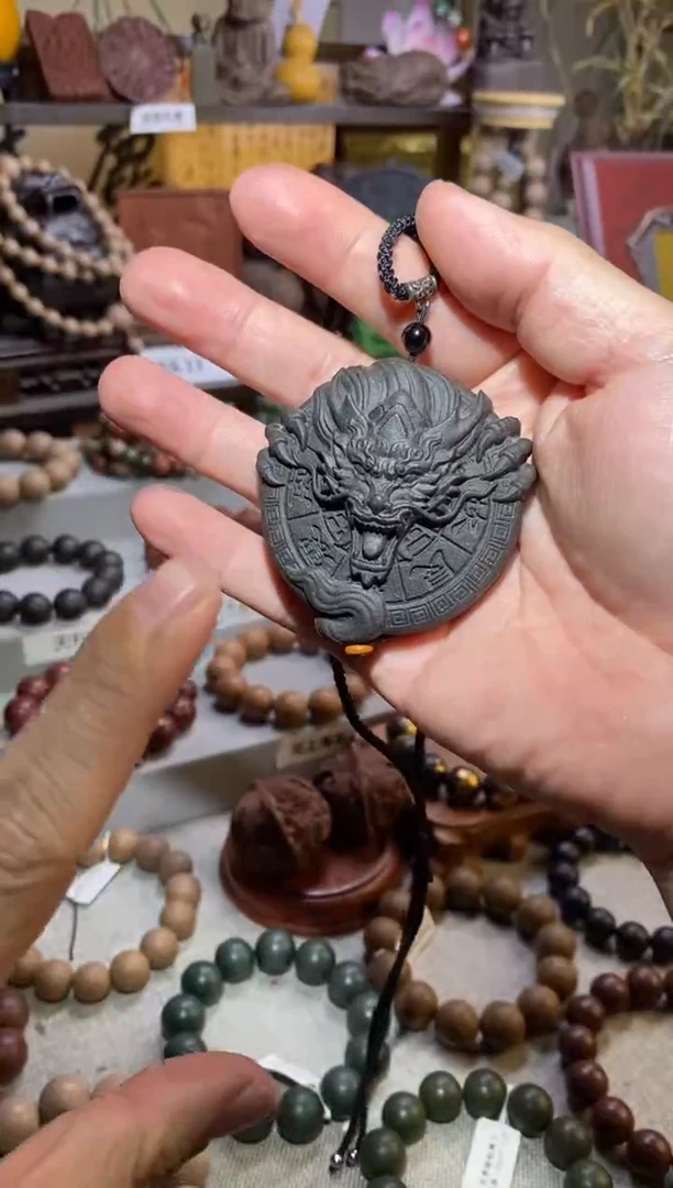 【闪购商品】泥塑内府龙涎合香牌-玄龙护主