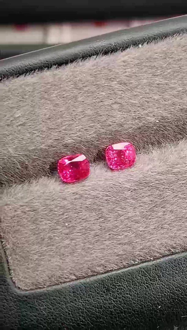 裸石尖晶石1.59-5500缅甸天然绝地尖晶石一对