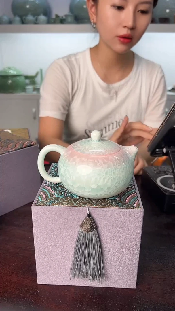 龙泉云间青瓷小米茶器