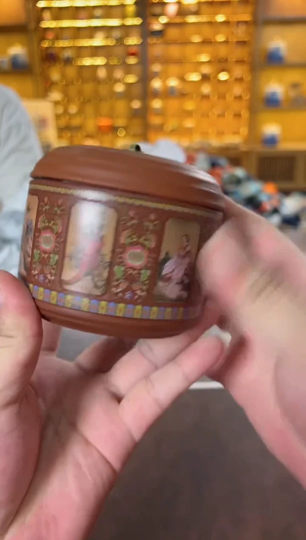 瓷片鸣盏居11111紫砂茶叶罐