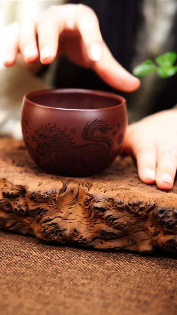 茶杯紫砂原矿紫砂杯