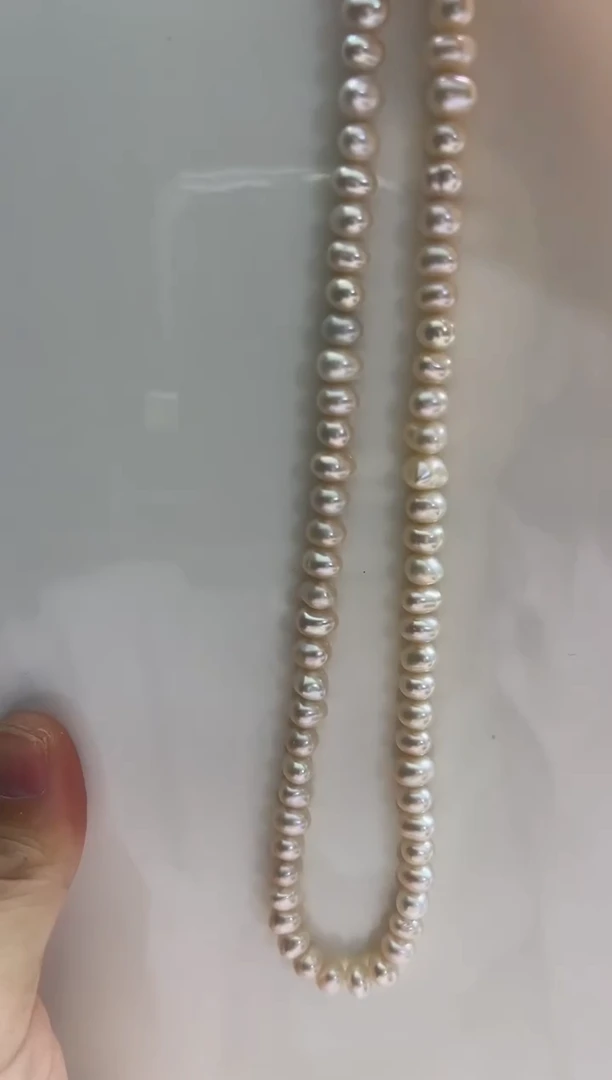 项链未镶嵌淡水珍珠白色巴洛克6-7mm