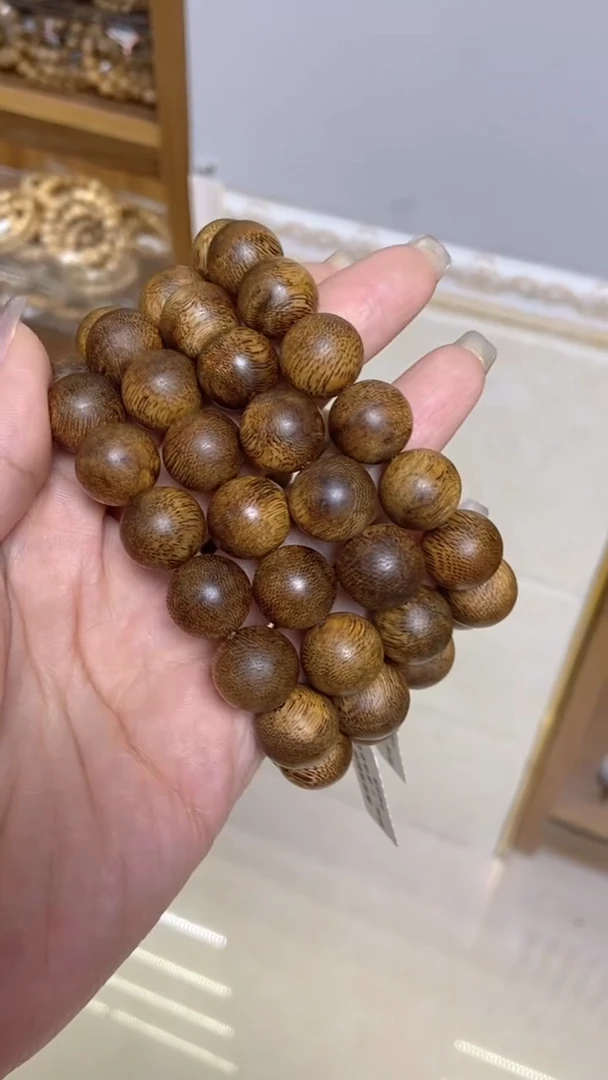 手串沉香海南莺歌绿圆珠单圈1.4多样性发其一