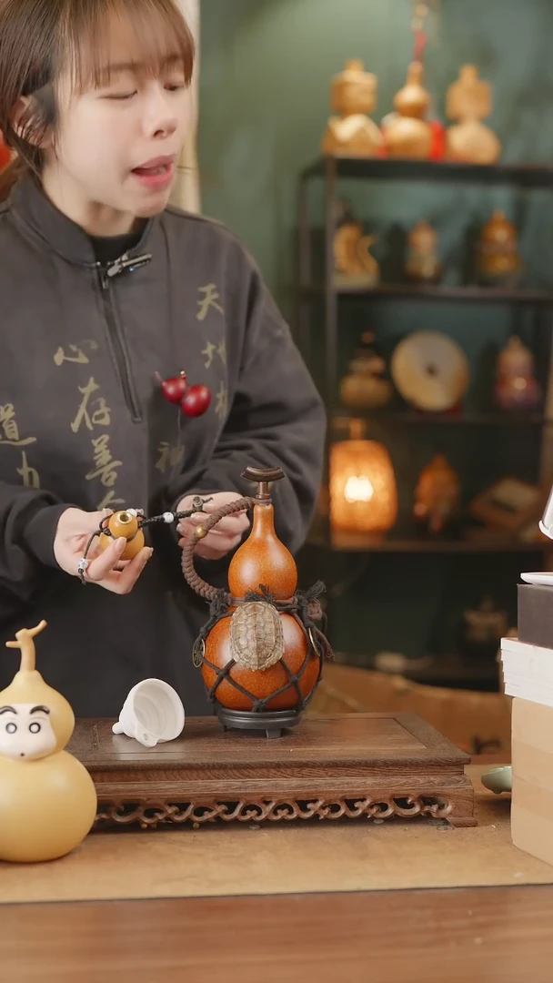 【闪购商品】111号精品天然大漆工艺防渗内胆酒葫芦~