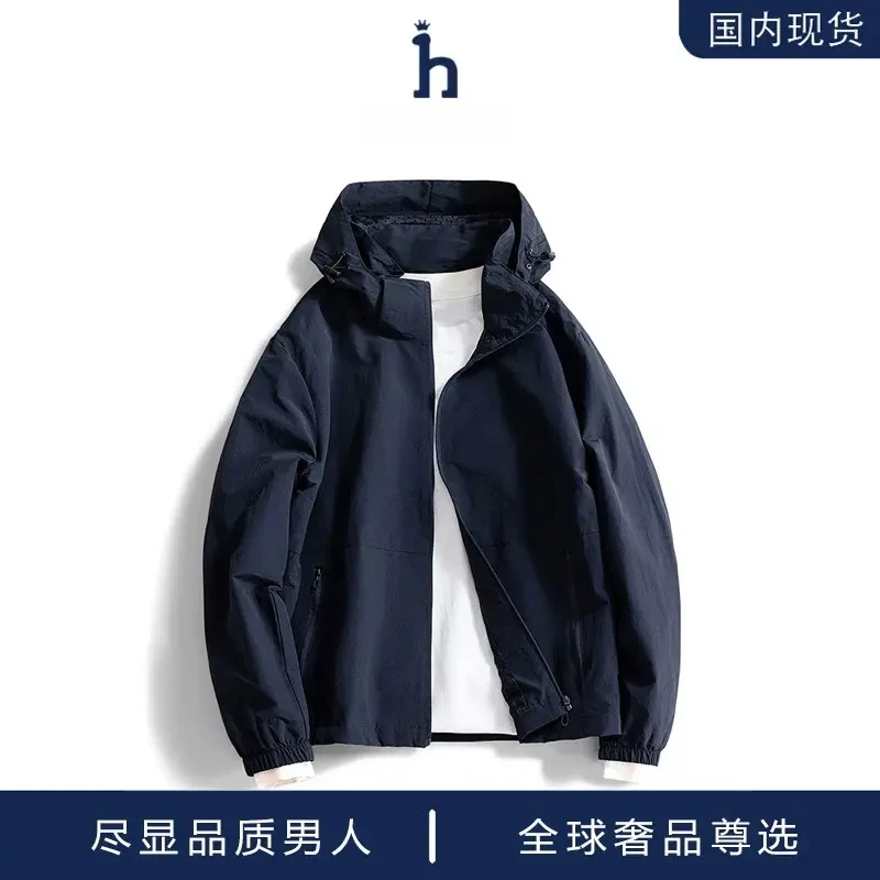 【品牌撤柜】春季轻奢夹克男士美式连帽夹克休闲百搭时尚外套