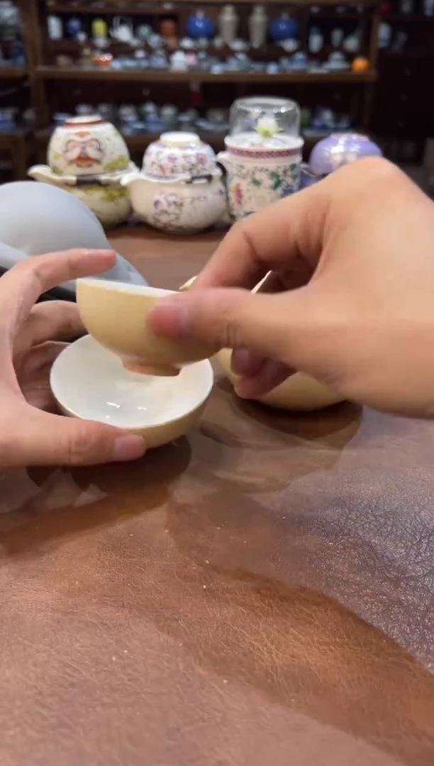 真的很便宜超好看会开片的旅行茶具