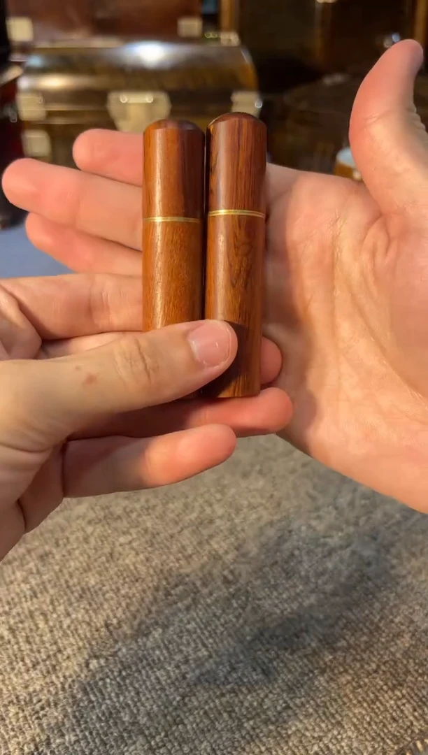 乌木类成套家具金丝楠牙签桶