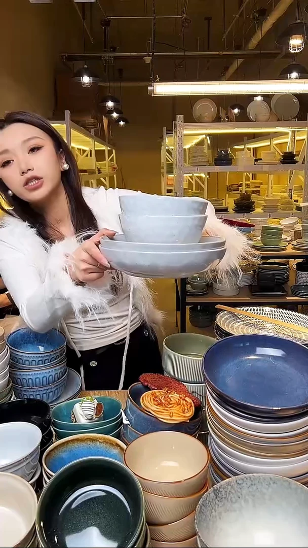 瓷187外贸尾货窑变釉下彩默认微瑕