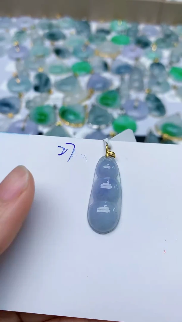 【闪购商品】翡翠颈饰18K金镶嵌天然翡翠A货    27