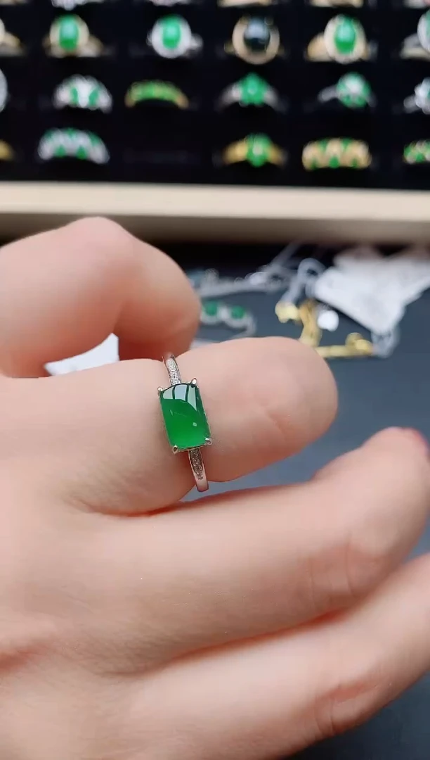 【闪购商品】翡翠戒指银S925镶嵌321321