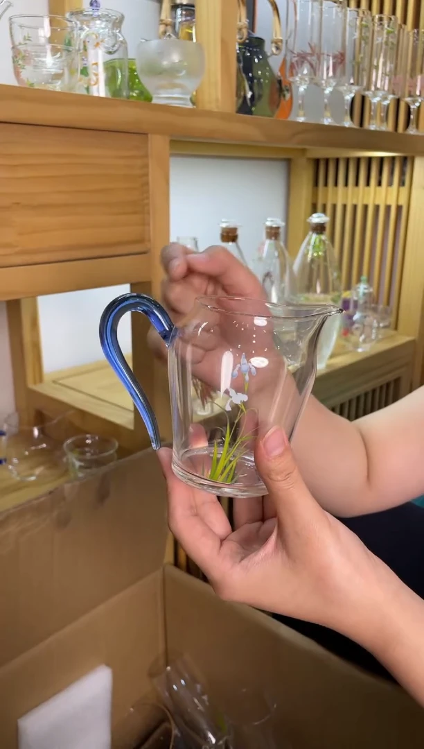 九河思明公杯蓝色把手