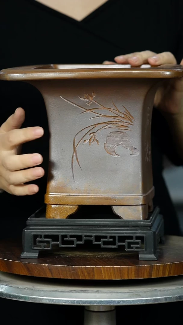 紫砂花盆6701+S紫砂花盆紫砂