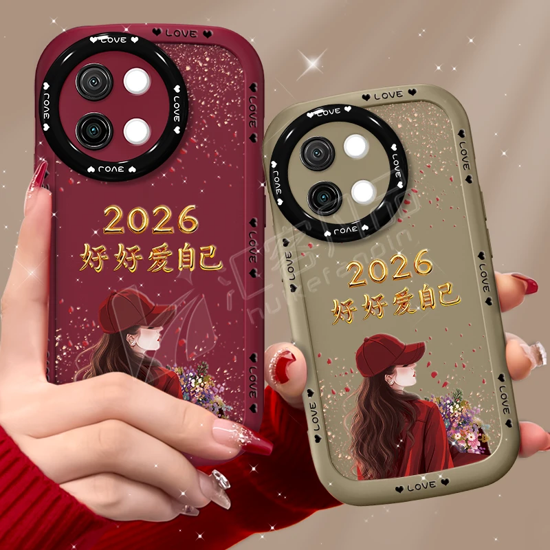 适用vivos18e手机壳2026捧花爱自己泡芙壳硅胶软壳保护套