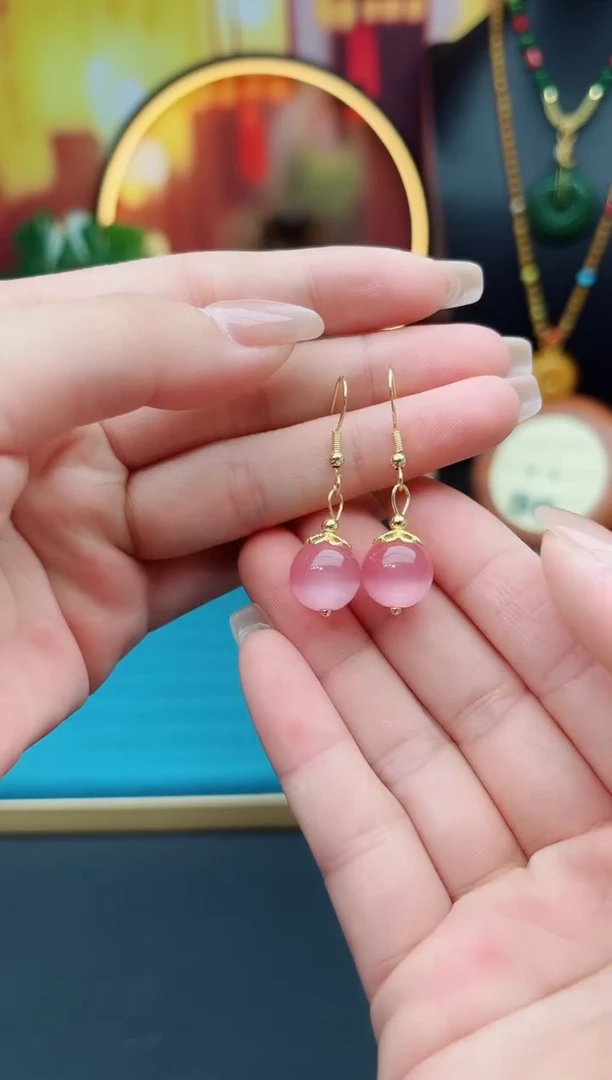 玛瑙/玉髓耳饰银S925镶嵌301000