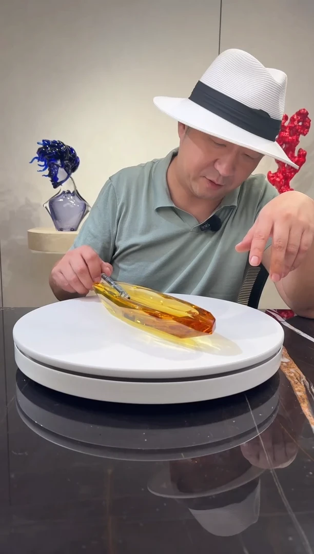 摆件CS0104008琥珀金雪茄缸