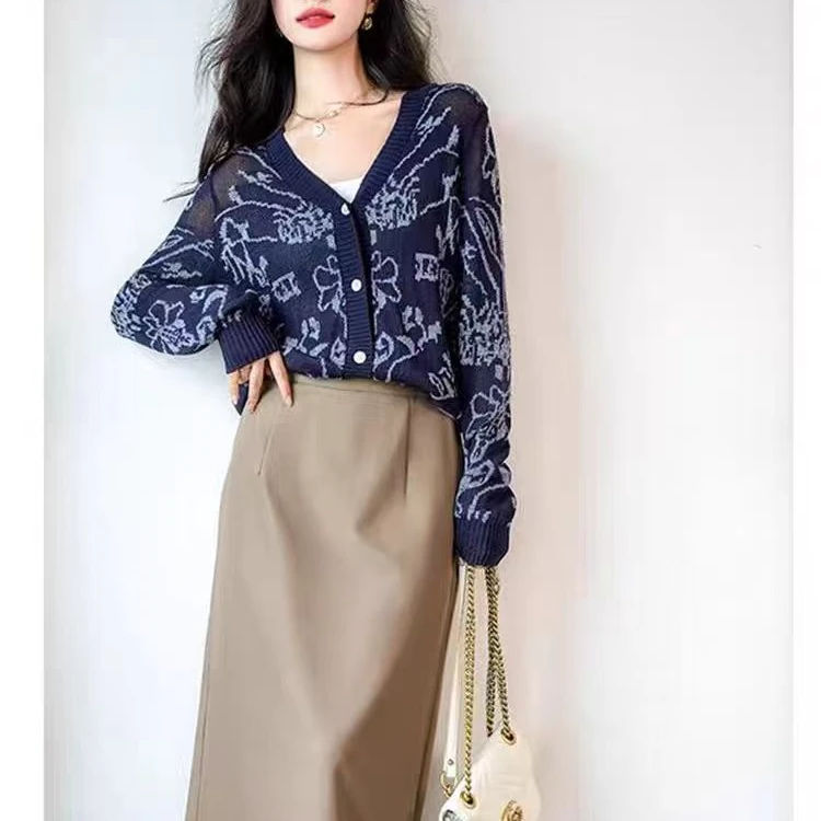 【欣姐】6.5夏季新款时尚百搭减龄显瘦针织上衣