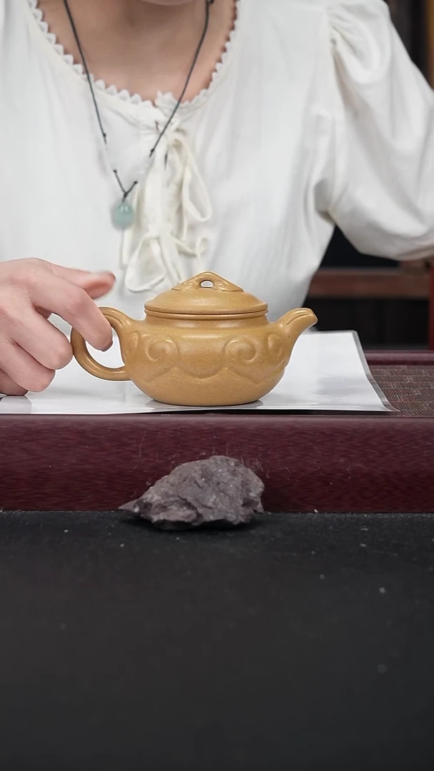 茶壶紫砂黄金段如意仿古