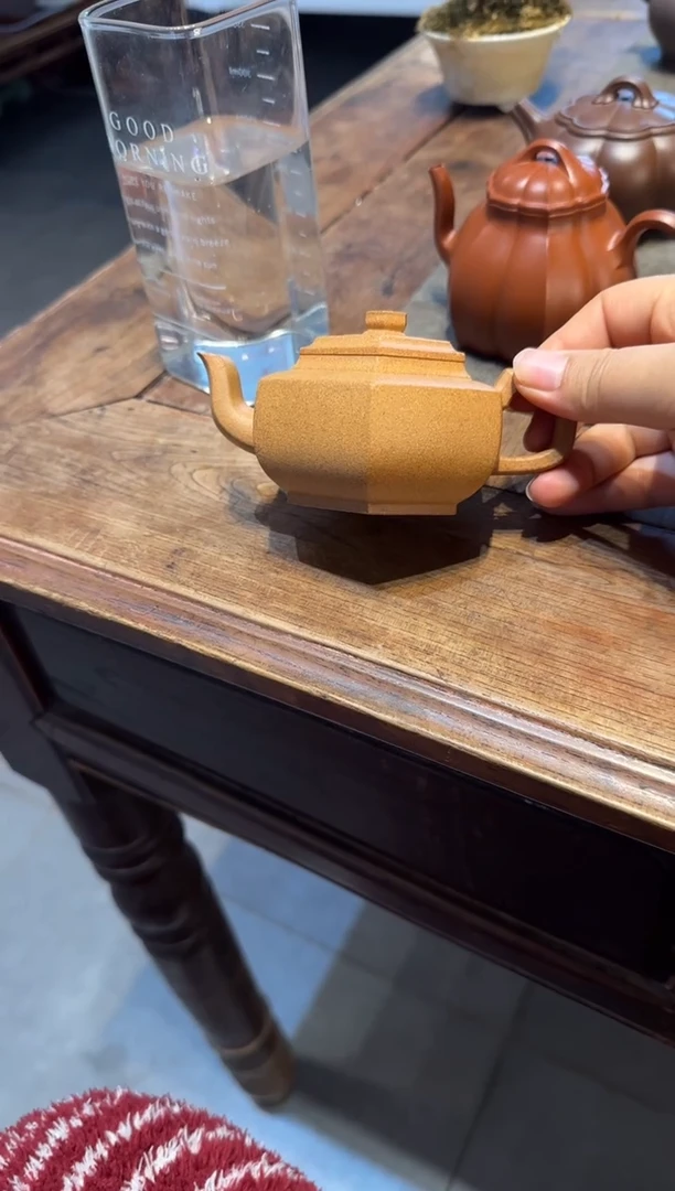 茶壶紫砂苦**痕六方雪华 黄金段