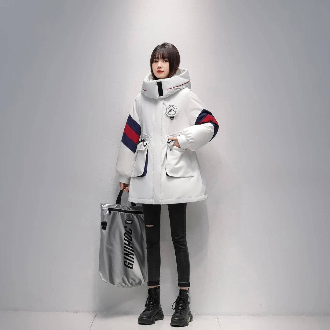 门店1/2&9/9！雪顶系列」90鸭绒加厚冲锋衣休闲羽绒服外套女 M14164