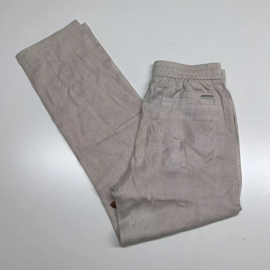 【正经小郑】老炮爱穿的男士双色亚麻休闲长裤