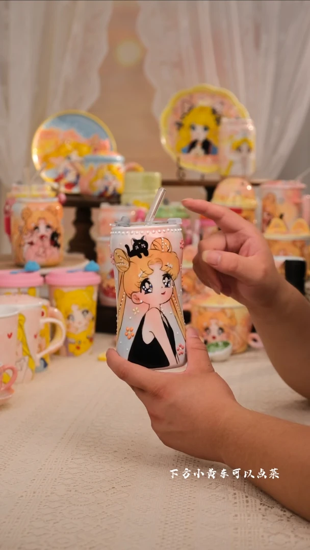 摆件景德镇手工手绘创意设计师款