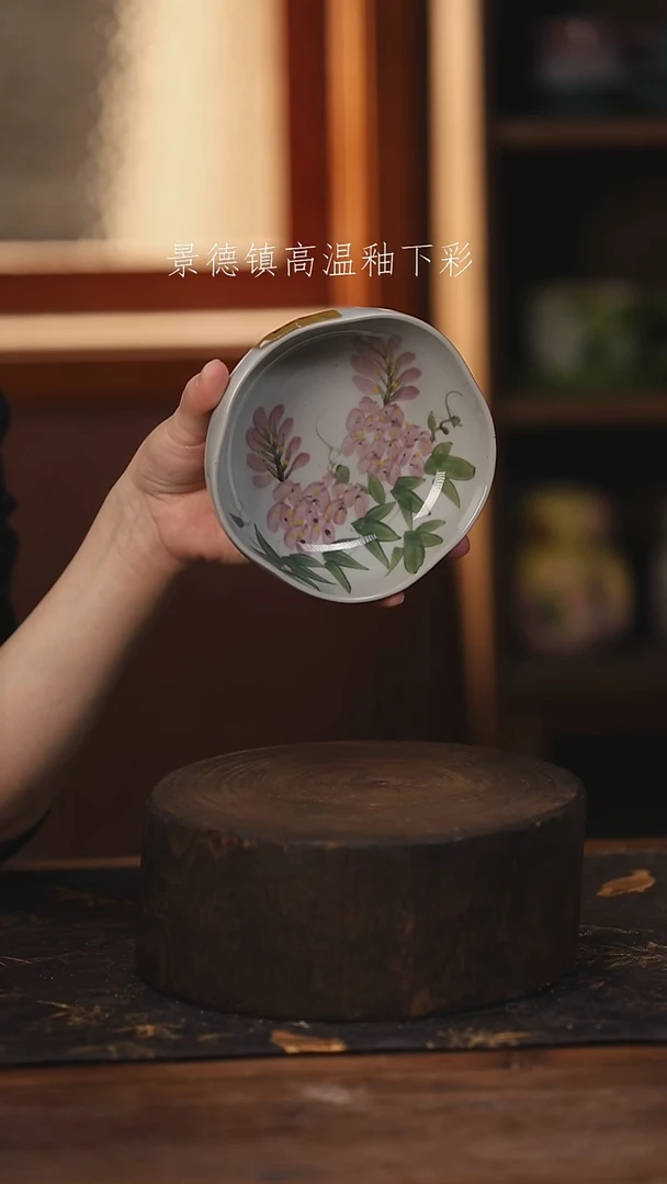 陶瓷景德镇高温釉下手绘陶瓷@L331@