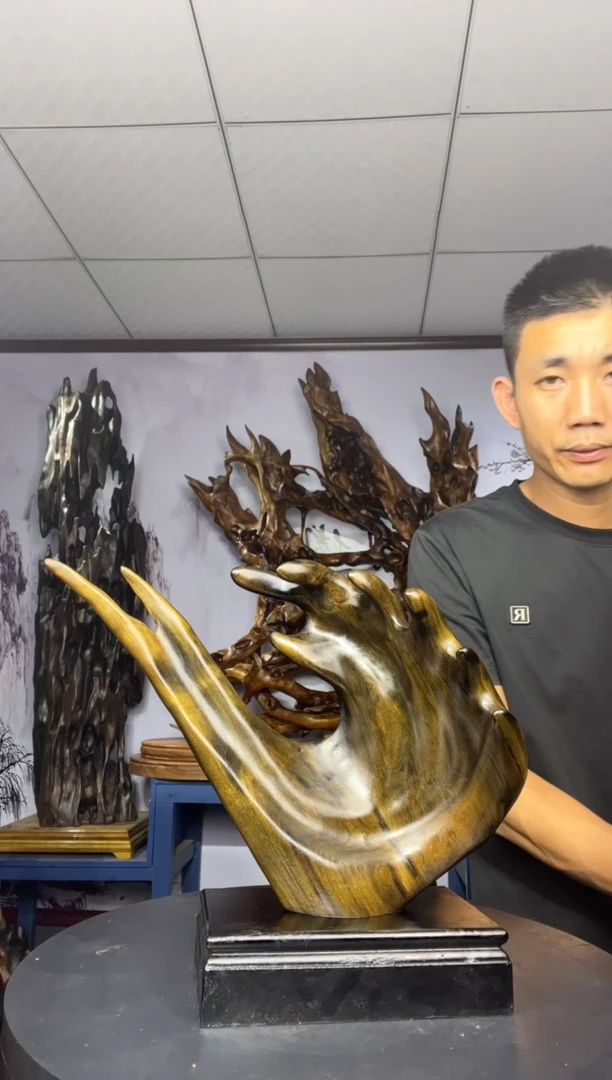 金丝楠木雕款满**梦金丝楠木工艺品摆件