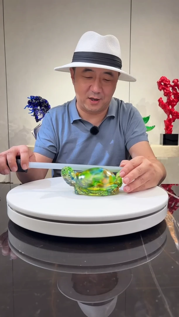 摆件CS0202027绿色福寿龙龟艺术摆件