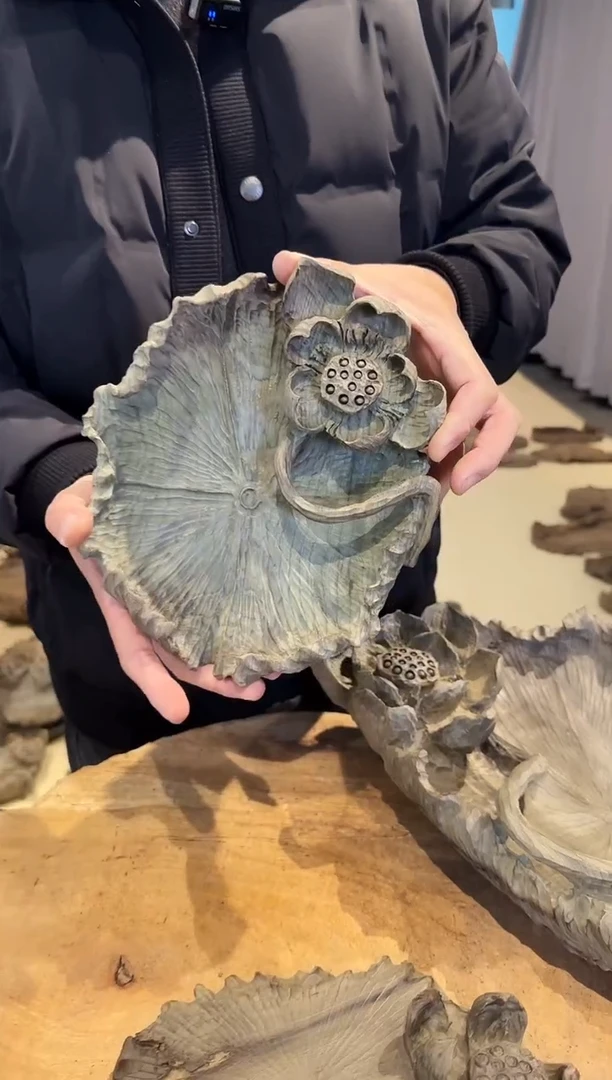 木464号乌木金丝楠果盘