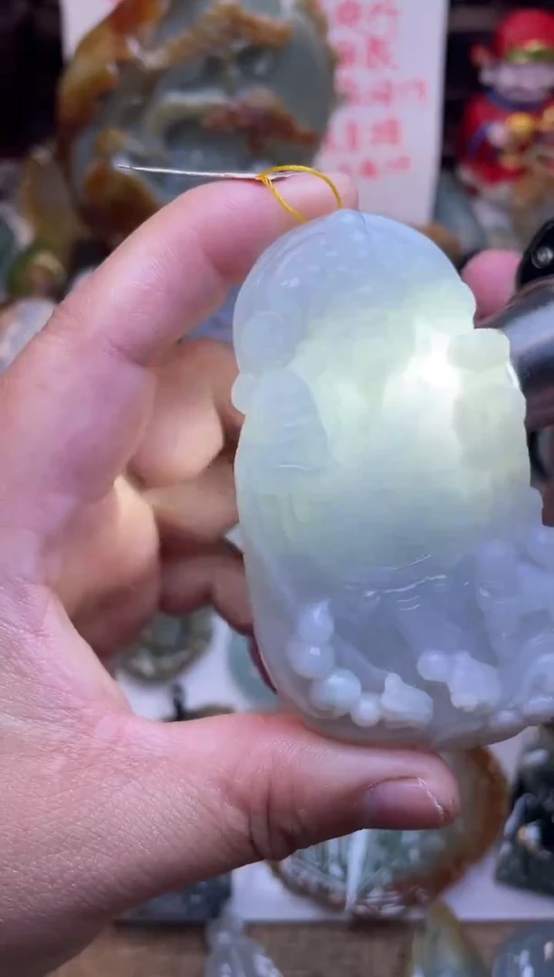 颈饰未镶嵌翡翠财神150