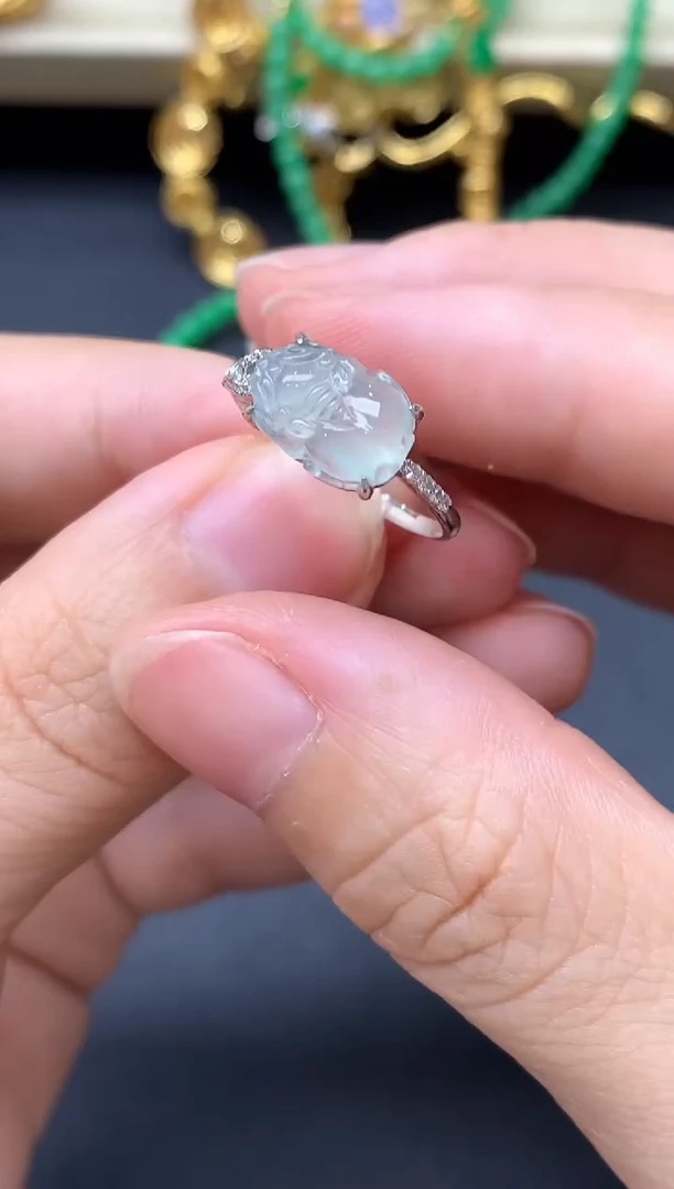 翡翠戒指18K金镶嵌328-中国好珍宝