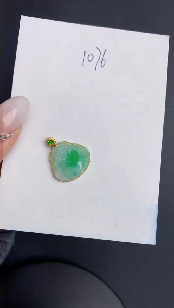 【闪购商品】翡翠颈饰18K金镶嵌0000000000