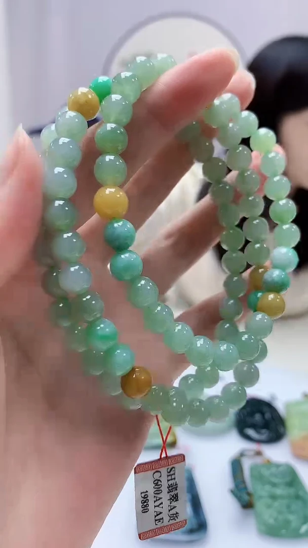定制翡翠未镶嵌4852zm-毛货珠链57