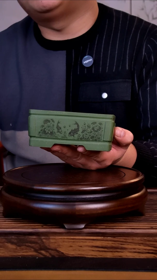 紫砂花盆紫砂花盆-内口10.5-7.5-4.5微假