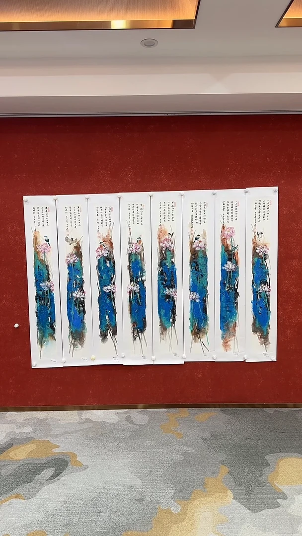 国画9.23-严选-王夫怀-山水八条屏-C14