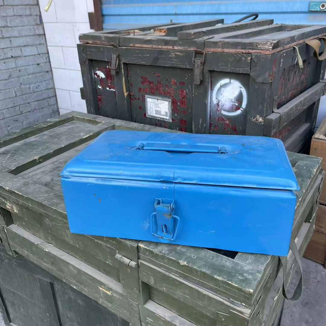 库存海上工作铝工具箱复古手提铁箱子